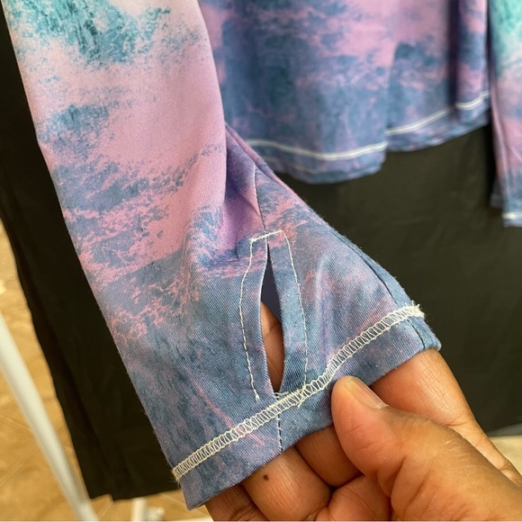 Women’s Silver Bait Ombre Long Sleeve Tee 1X Gorpcore Performance Wear Lake - Picture 2 of 9